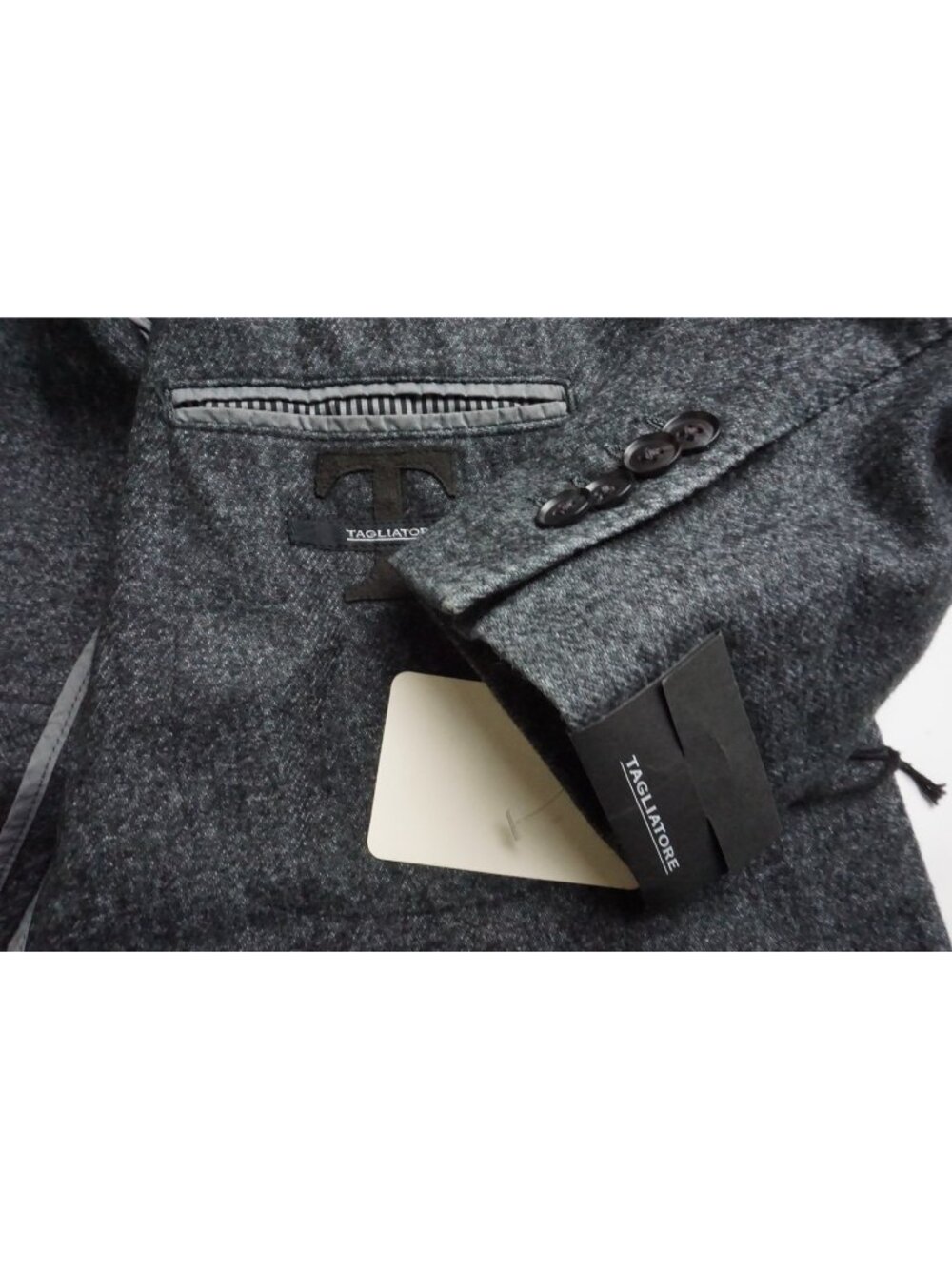 Tagliatore Gray Flannel Wool Blend Sport Coat Jacket 40R US New